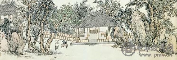 清 王宸 明止堂图 镜心