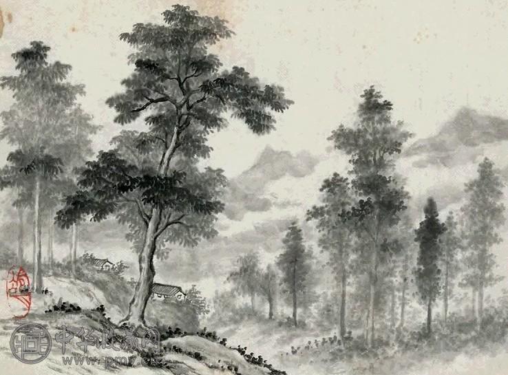 陶冷月 云深不知处 镜心 水墨纸本