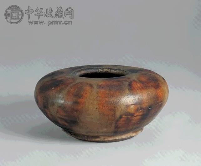 唐 长沙窑青釉褐彩水盂