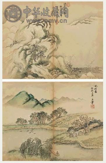 王翚 丙申(1716年)作 仿古山水 册页 十开 设色纸本