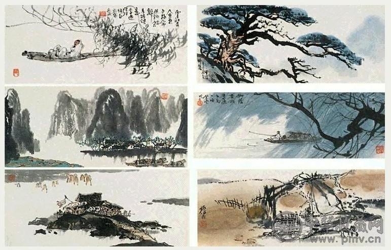 张登堂 山水人物 镜心 设色纸本