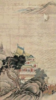 近现代 黄山寿 山水 轴