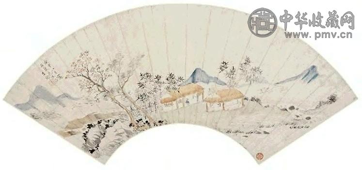 吕翔 山水 镜心 设色纸本