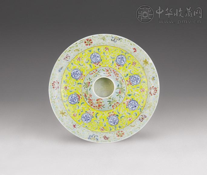 清 粉彩寿字纹水盂