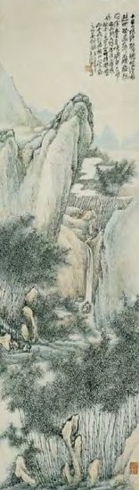 赵啸云   万竿烟雨 轴