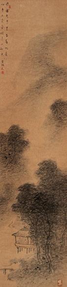 苏曼殊 山水 立轴 水墨纸本