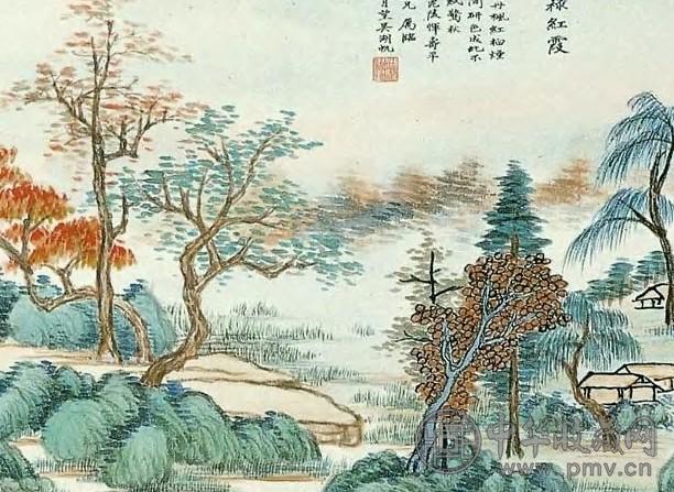 吴湖帆 没骨山水 轴