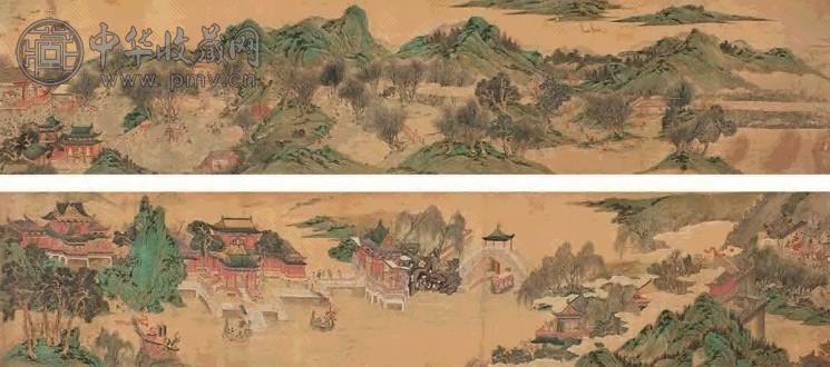 仇英 清明上河图 手卷 设色绢本