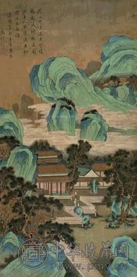 明 仇英 山水 立轴