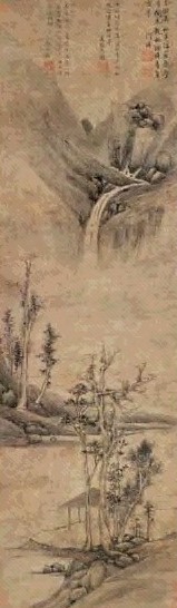 顾德辉 古树空亭图 立轴 水墨纸本