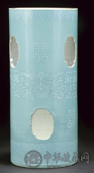 清嘉庆青釉笔帽