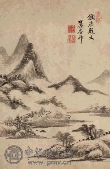 清 王原祁 仿米山水