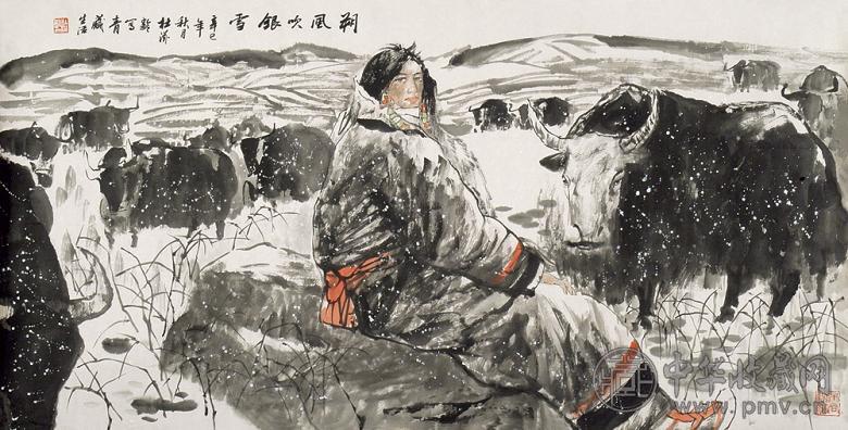 杜滋龄 朔风吹银雪 镜心 纸本