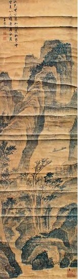 王原祁(款) 山水 立轴 设色绢本