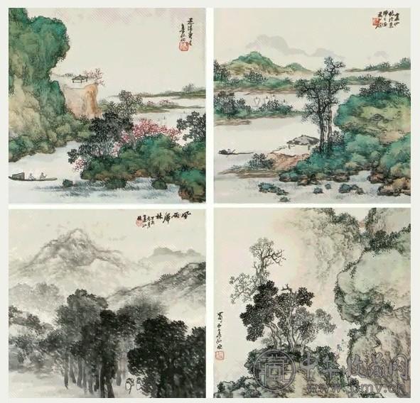 王恩隆 山水 册页 绢本