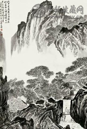 宋文治 仿东村笔意山水 轴