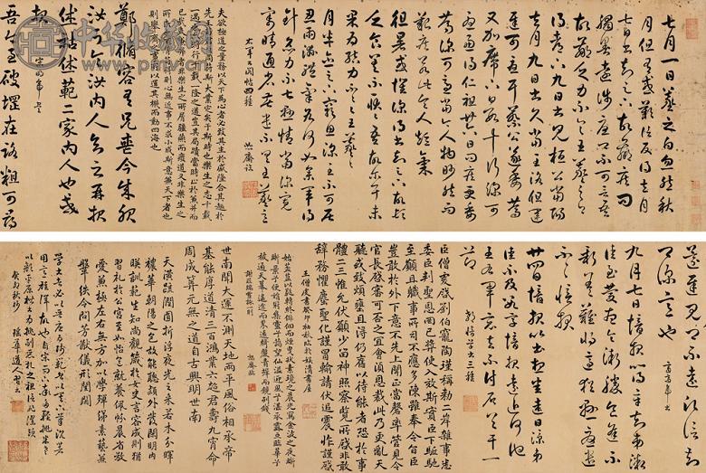 弘旿 临各家书法 手卷 纸本