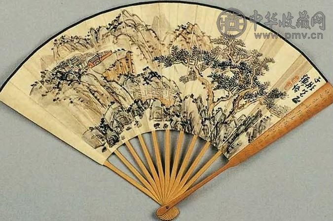 陈师曾 山水 成扇