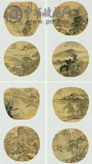 姜筠 清 杂画 四屏