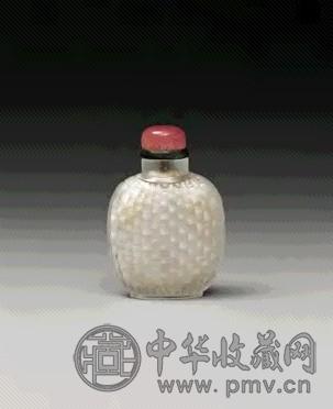 清 水晶簸萝纹烟壶