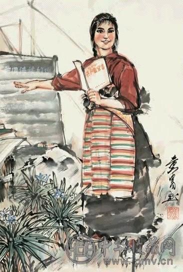 黄胄 觉醒 立轴 设色纸本