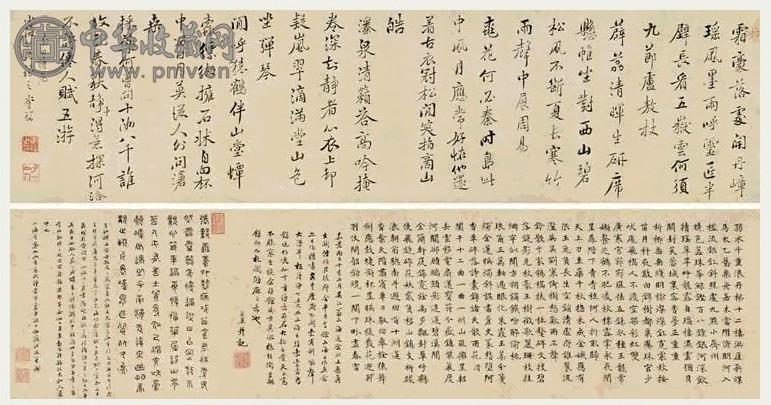 江沅 各体书法 手卷 水墨绢本