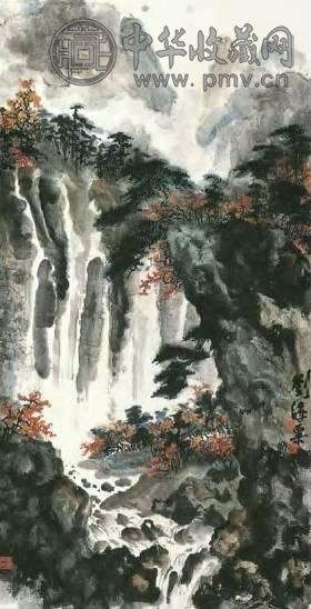 近代 刘海粟 山水 轴