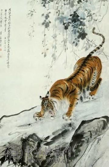 张善孖虎轴收藏资讯|艺术家|书画家|书画名人|书法家-中华收藏网