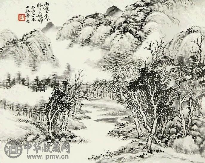 张大壮 山水 立轴 纸本