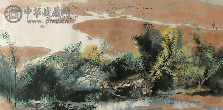 王维宝 山水 镜心 设色纸本