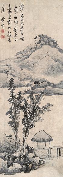 龚贤 山水 立轴 纸本