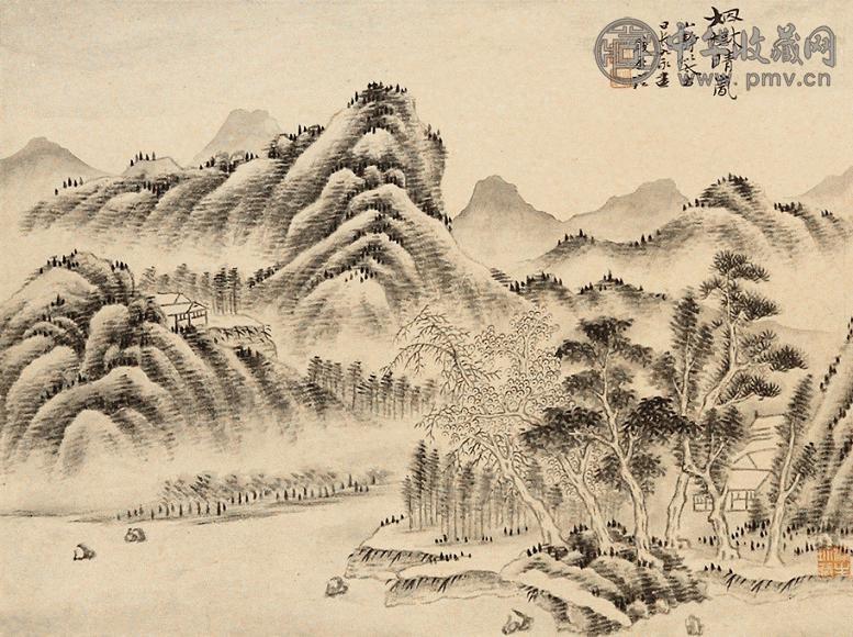 黄易(款) 山水 镜心