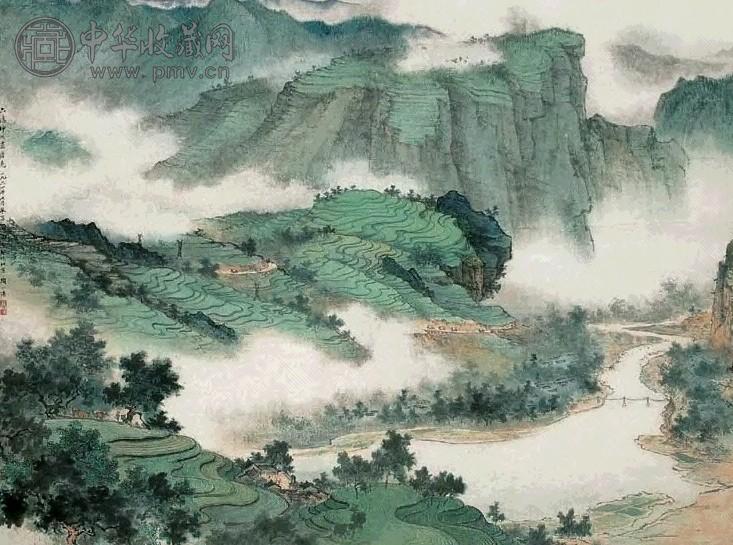 陶一清 1964年 六亿神州尽舜尧 立轴 设色纸本