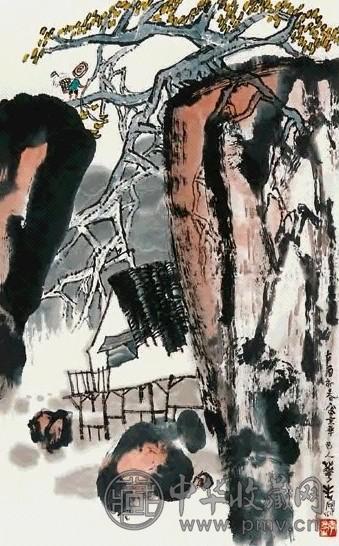 李华生 山水 立轴 纸本