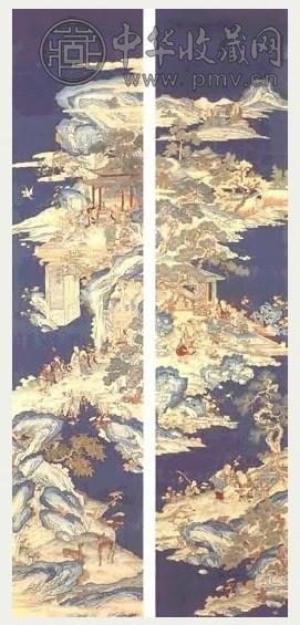 清嘉庆 缂丝八仙庆寿图(2幅)