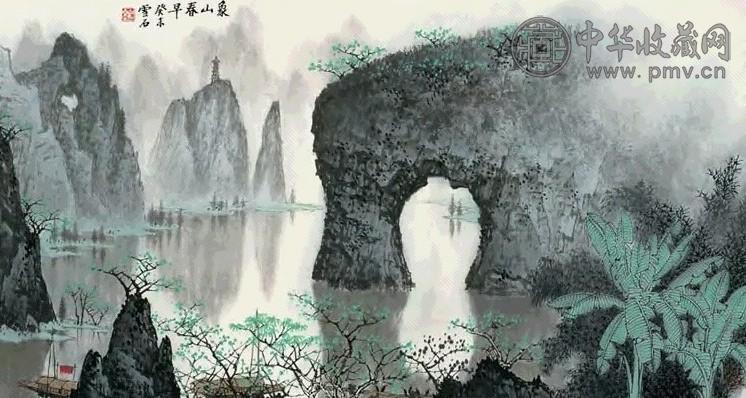 白雪石 2003年作 象山春早 镜心 设色纸本