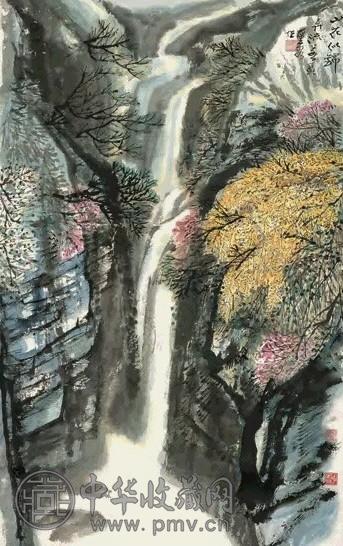 何海霞 山花似锦 立轴 设色纸本