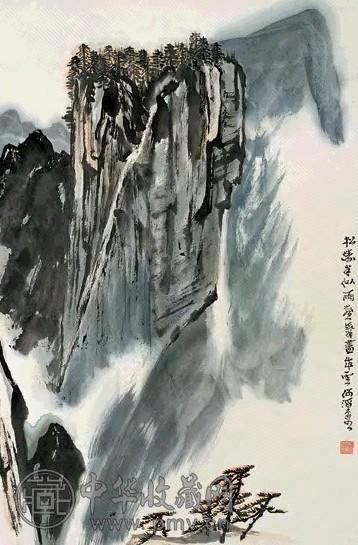 近现代 何海霞 华岳松涛 镜心