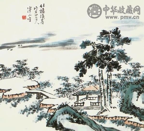 项文彦 山水 镜心 纸本