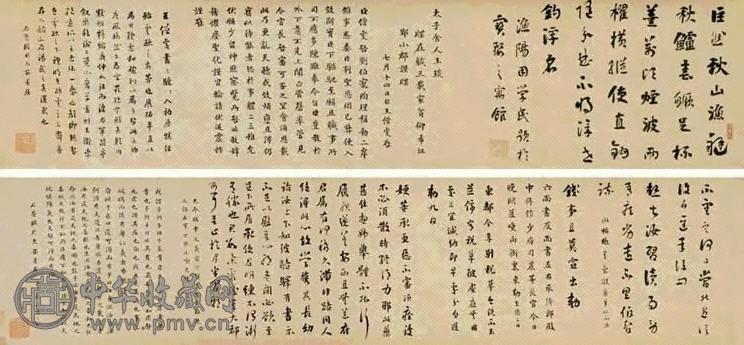 刘墉 1792年作 临阁帖 手卷 水墨纸本