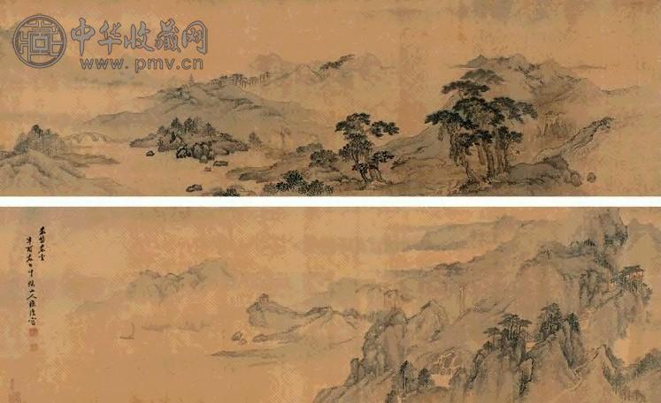 张复 泰岱春云图 镜心 设色绢本