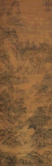 黄鼎 1728年 古茂苍郁图 立轴 设色绢本