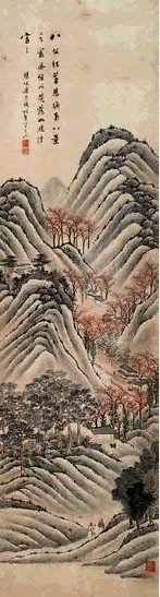 潘思牧 山水 立轴 设色纸本