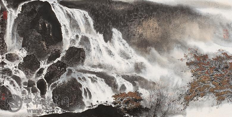 郑百重 秋山明净 镜心 设色纸本