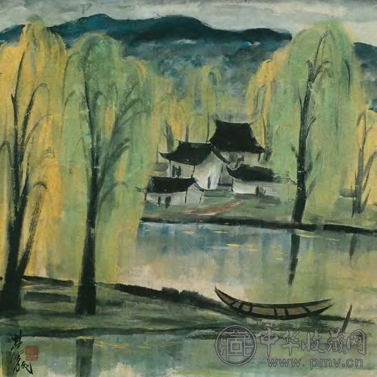 林风眠 现代 江南风景 轴