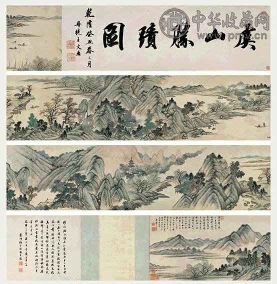 潘思牧 临石谷虞山胜迹图 手卷 设色纸本
