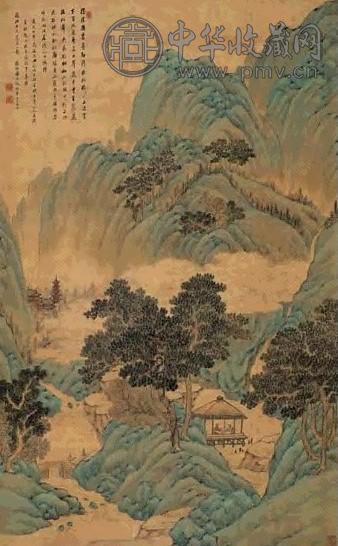 潘思牧 道光九年(1829年)作 松谷仙居图 镜心 设色绢本