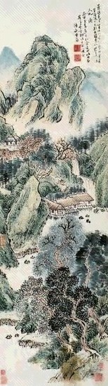 黄道周 山水 立轴 纸本