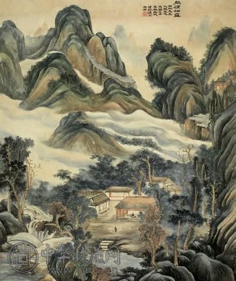 近现代 林风眠 桃源仙庄 轴