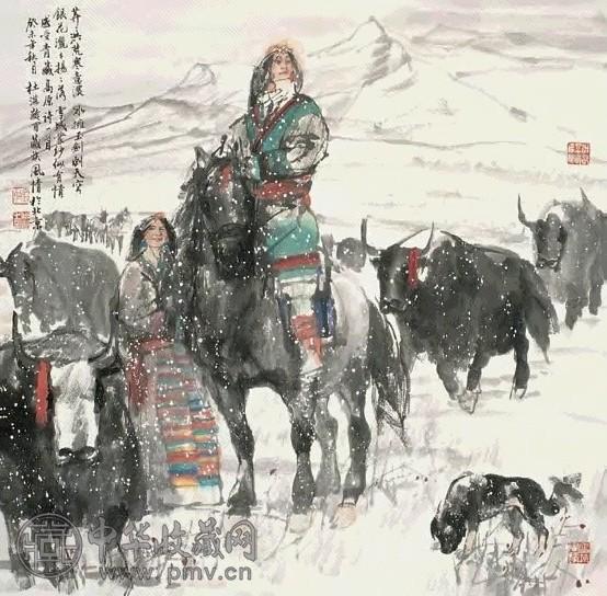 杜滋龄 2003年作 雪域风情 镜心 设色纸本